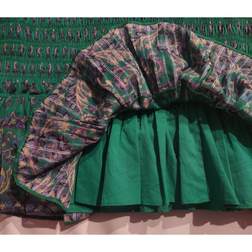 Veronica Beard Womens Kelly Green Paisley Brindelle Mini Dress Size 10 NWOT - Picture 11 of 16